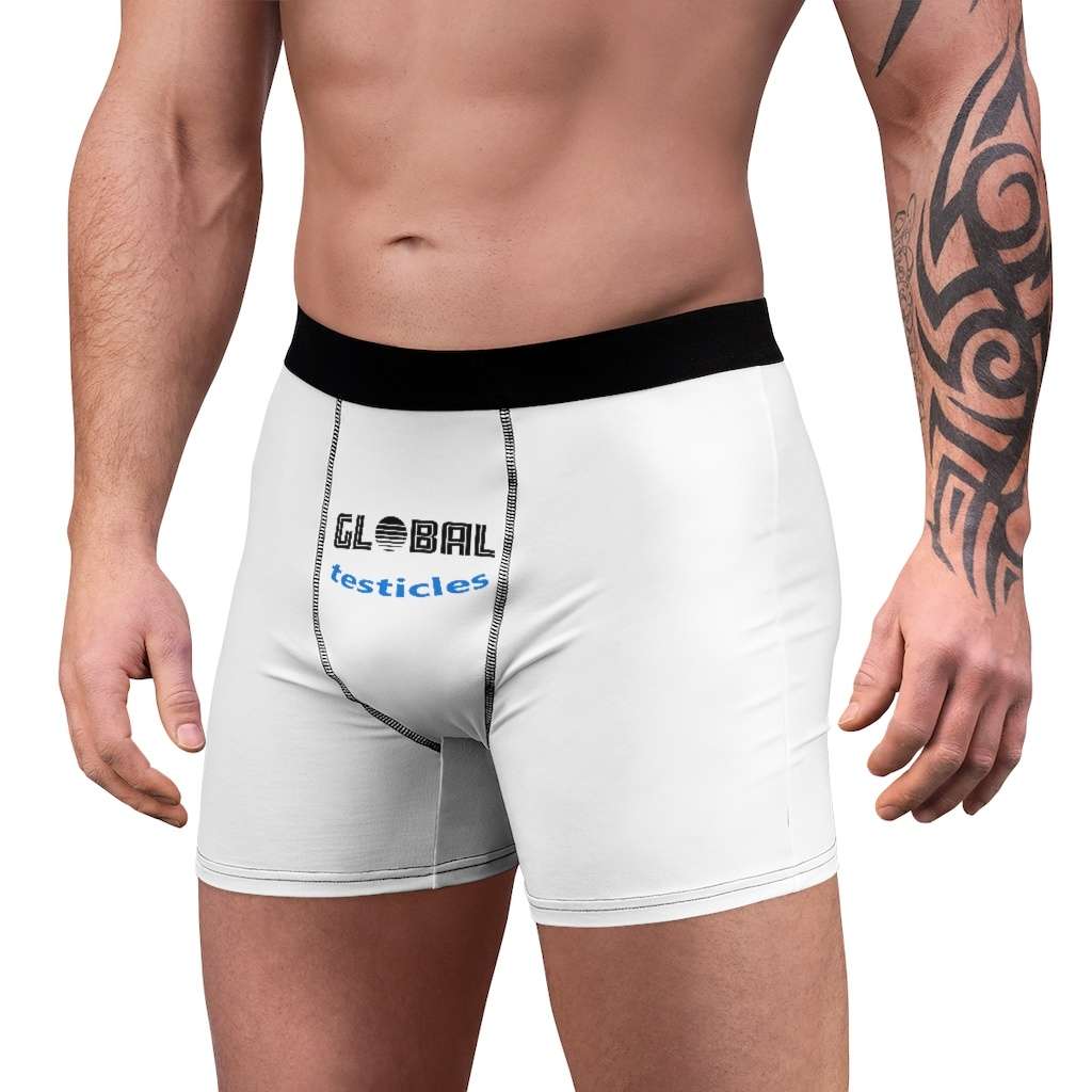 Funny Men’s Boxer Briefs Underwear Global Testicles