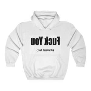 Unisex Heavy Blend™ Hooded Sweatshirt - uoy kcuf read backwards