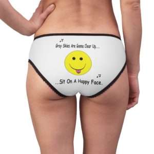 Funny Men's Undies Boxer Briefs – Gray Skies Are Gonna Clear Up Sit On a  Happy Face