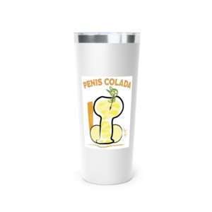 Funny Copper Vacuum Insulated Tumbler, 22oz - Penis Colada