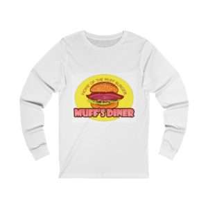 Muff's Diner: Home of the Muff Burger Unisex Jersey Long Sleeve Tee