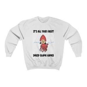 It's All Your Fault! Squid Blame Games. Unisex Heavy Blend™ Crewneck Sweatshirt