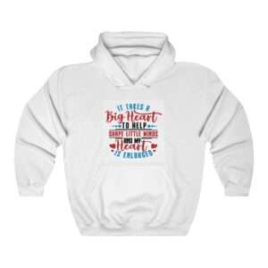 Unisex Heavy Blend™ Hooded Sweatshirt - It Takes a Big Heart to Help Shape Little Minds and My Heart Is Enlarged
