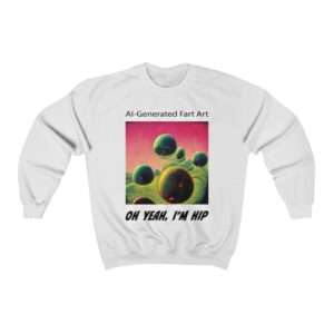 Unisex Heavy Blend™ Crewneck Sweatshirt - AI-Generated Fart Art. Oh Yeah, I’m Hip