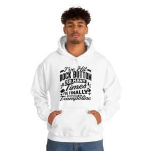 Unisex Heavy Blend™ Hooded Sweatshirt - I’ve Hit Rock Bottom So Many Times I’ve Finally Bought a Trampoline