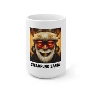 Ceramic Coffee Mug 15oz - Steampunk Santa