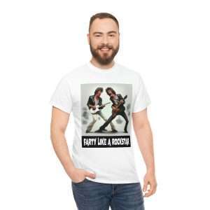 Funny Unisex Heavy Cotton T-shirt - Farty Like a Rockstar