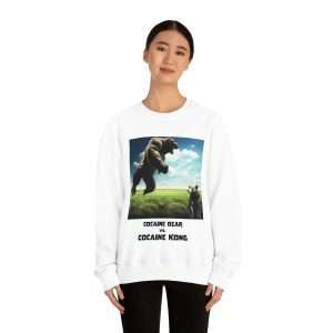 Funny Unisex Heavy Blend Crewneck Sweatshirt - Cocaine Bear vs Cocaine Kong