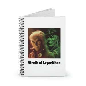 Funny Spiral Notebook with Ruled Lines - Wrath of LepreKhan