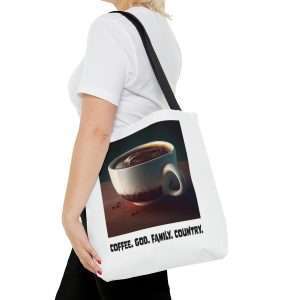Funny Tote Bag - Coffee God Family Country
