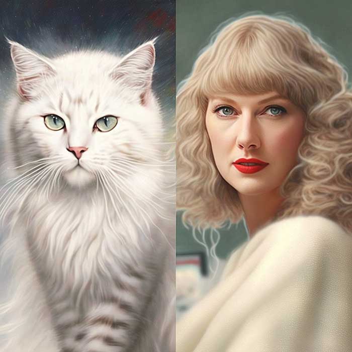 Taylor Swift and Cat