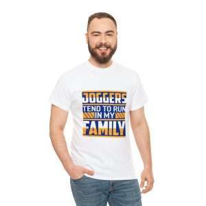 Funny Unisex Heavy Cotton T-shirt - Joggers Tend to Run in My Family