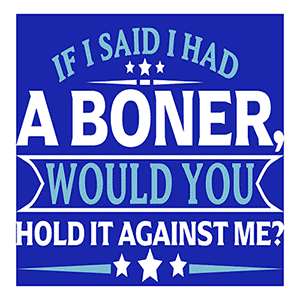 If I Said I Had a Boner Would You Hold It Against Me?