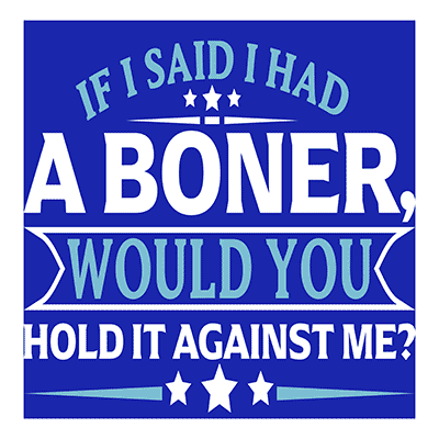 If I Said I Had a Boner Would You Hold It Against Me?