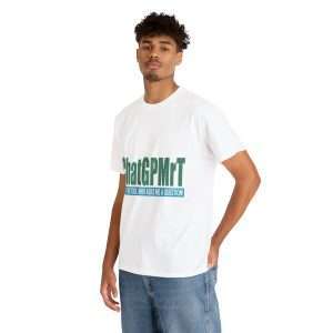 Funny Unisex Heavy Cotton T-shirt - ChatGPMrT (I pity the fool who asks me a question!)